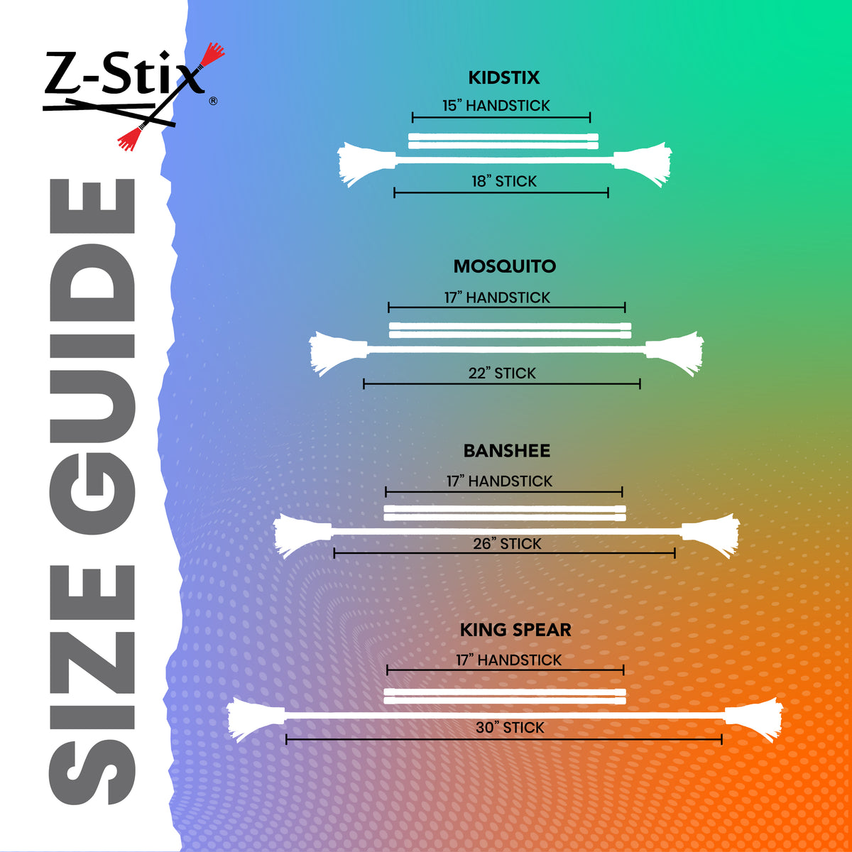 Z-Stix Professional Juggling Flower Sticks/Devil Sticks and 2 Hand Sti