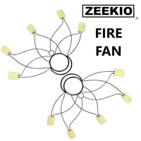 Zeekio Lotus Fire Fan - 5 Wick (50mm) - 1 Pair (Set of 2)