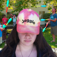 Tie Dye Juggle Baseball Cap - Hand Dyed - Embroidered - Adjustable Juggling Hat