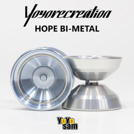 Yoyorecreation Hope Bi-Metal Yo-Yo - Aluminum Body with Stainless Steel Inner Ring