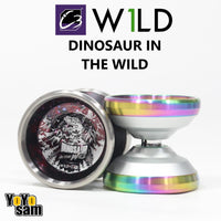 C3yoyodesign x W1LD Dinosaur in the Wild Yo-Yo - Bi-Metal - 6061 AL with Titanium Rim YoYo