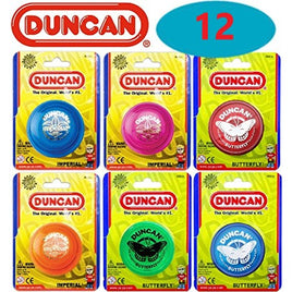 OPEN BOX/B-GRADE - Duncan YoYo Pack- Imperial (6) & Butterfly (6) YoYo Set - 12 Pack (Assorted Colors)