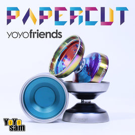 yoyofriends Papercut Yo-Yo - Bi Metal with Stainless Steel Rings - 8th Anniversary Edition - AVAILABLE 7/28/24 @ 8pm EST