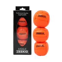 Zeekio Galaxy Juggling Balls - Premium 12 Panel Genuine Leather Balls - 130g - 67mm - Pack of 3