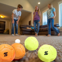 Zeekio Travel Bocce Set - Weather Resistant - Indoor Outdoor- Comes With Nylon and Mesh Adjustable Drawstring Carry Bag!