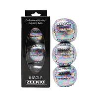 Zeekio Galaxy Juggling Balls - Premium 12 Panel Genuine Leather Balls - 130g - 67mm - Pack of 3