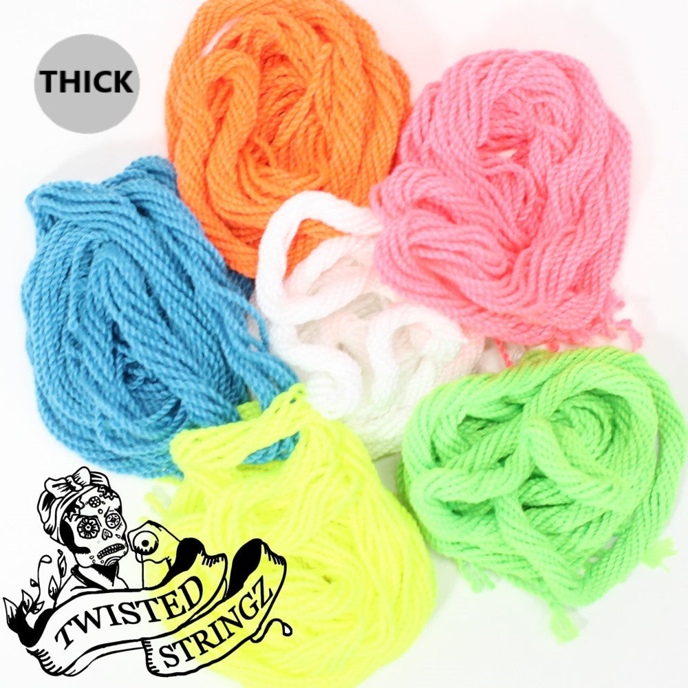 Twisted Stringz Yo-Yo Strings - Polyester - Solid Regular Yoyo String - 10 Pack (Solid Pink)