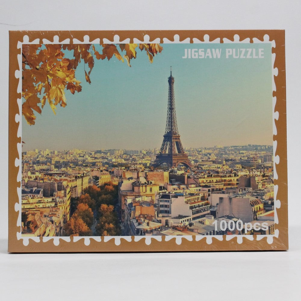 Brain Tree - Paris Eiffel 1000 Piece Puzzles for Adults-Jigsaw Puzzles-With  4 Puzzle Sorting Trays- Random Cut - 27.5Lx19.5W